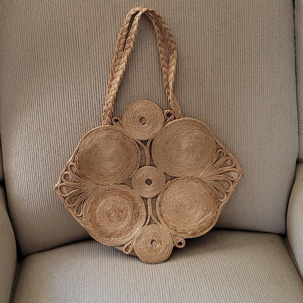 Boho chic Jute Woven Twine Handbag